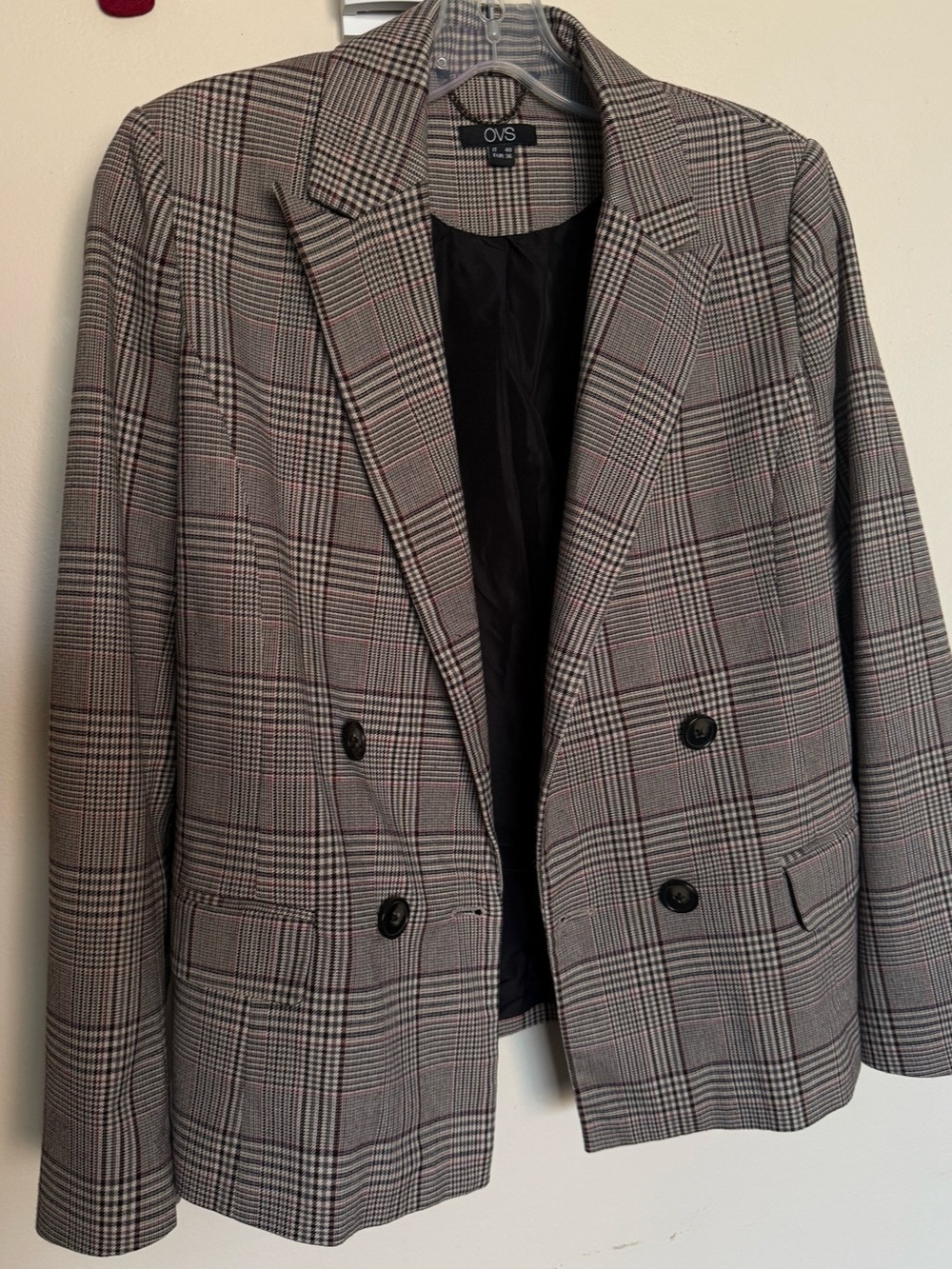 OVS Women's Plaid Blazer Size XS Like New
